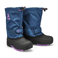 Kids Waterbug 5 Waterproof Winter Boot - Light Navy/Purple