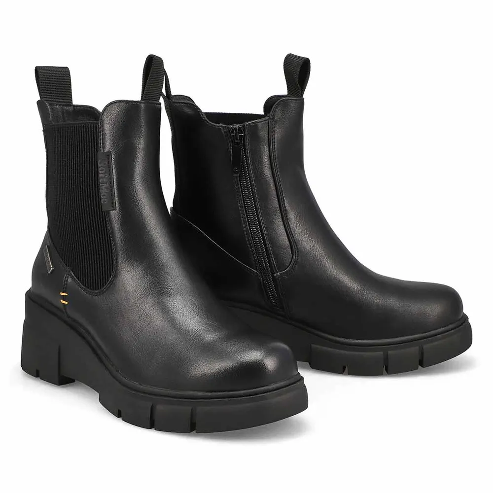 Womens Wedge 01 Vegan Waterproof Boot - Black