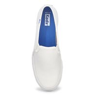 Womens Double Decker Sneaker - White Leather