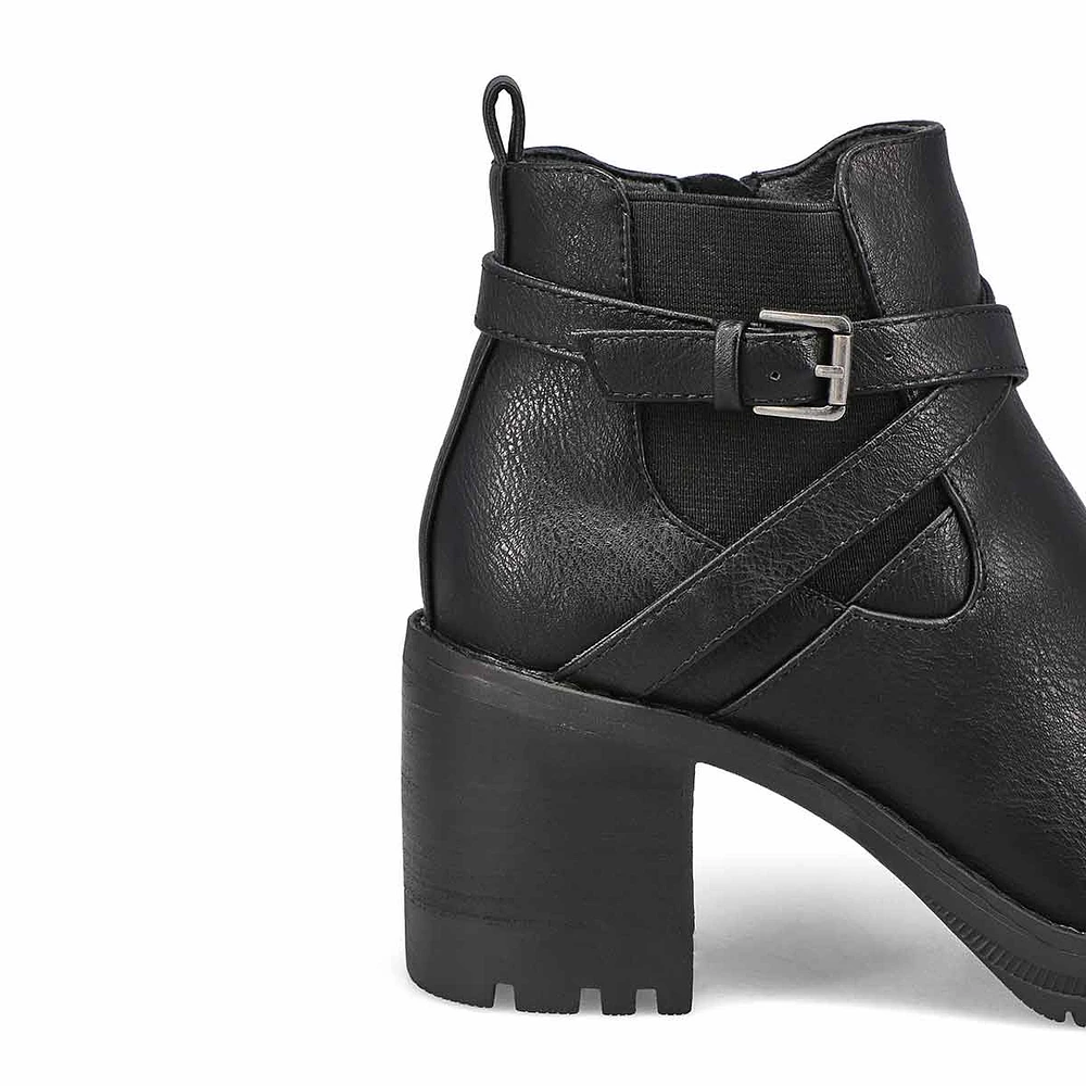 Womens Winnie Heeled Ankle Boot - Black