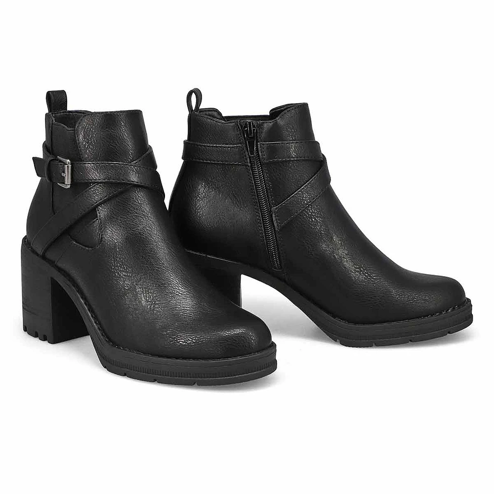 Womens Winnie Heeled Ankle Boot - Black