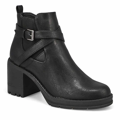 Womens Winnie Heeled Ankle Boot - Black