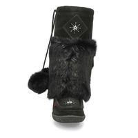 Womens Winter Niska 2 Waterproof SoftMocs - Black/Black