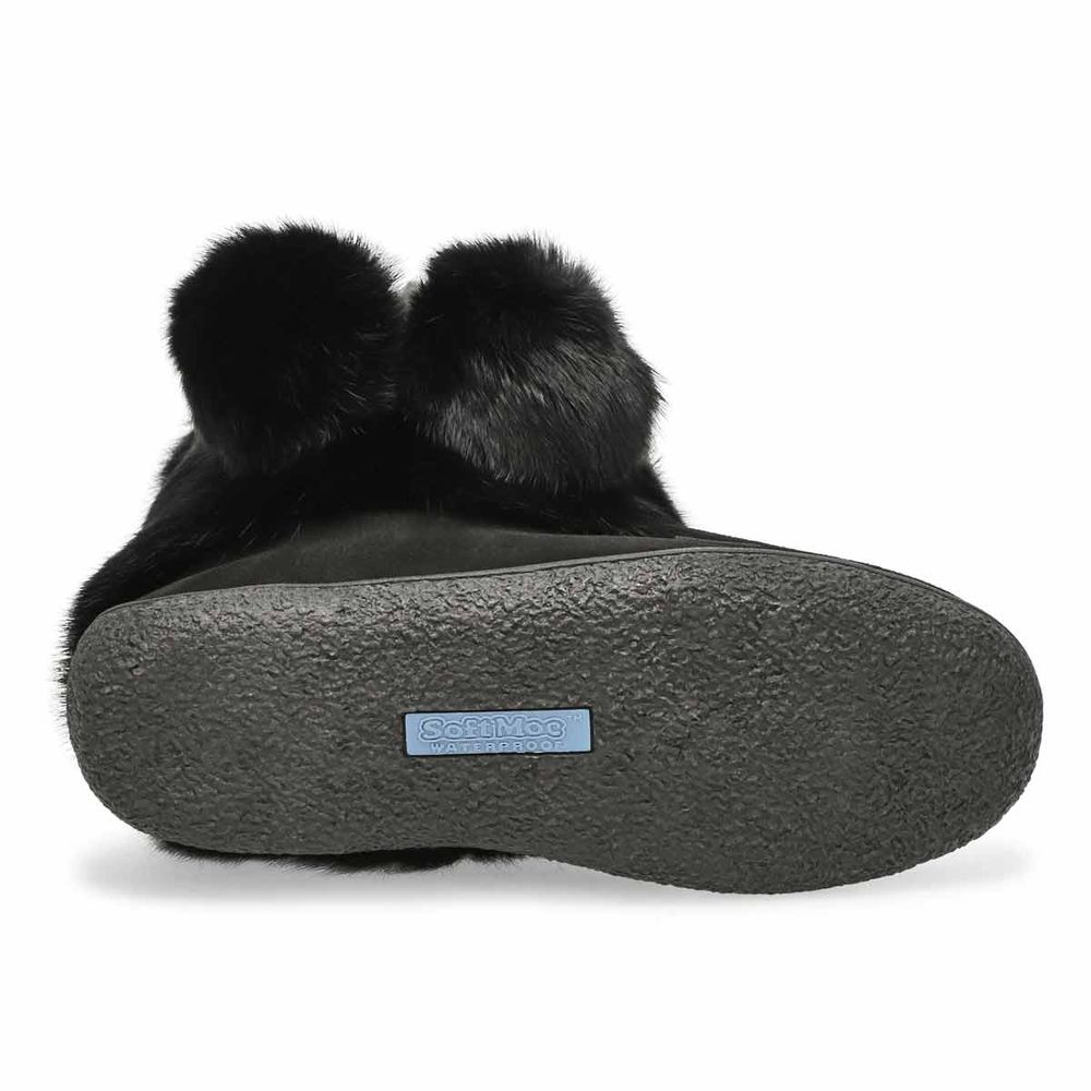 Womens Winter Niska 2 Waterproof SoftMocs - Black/Black