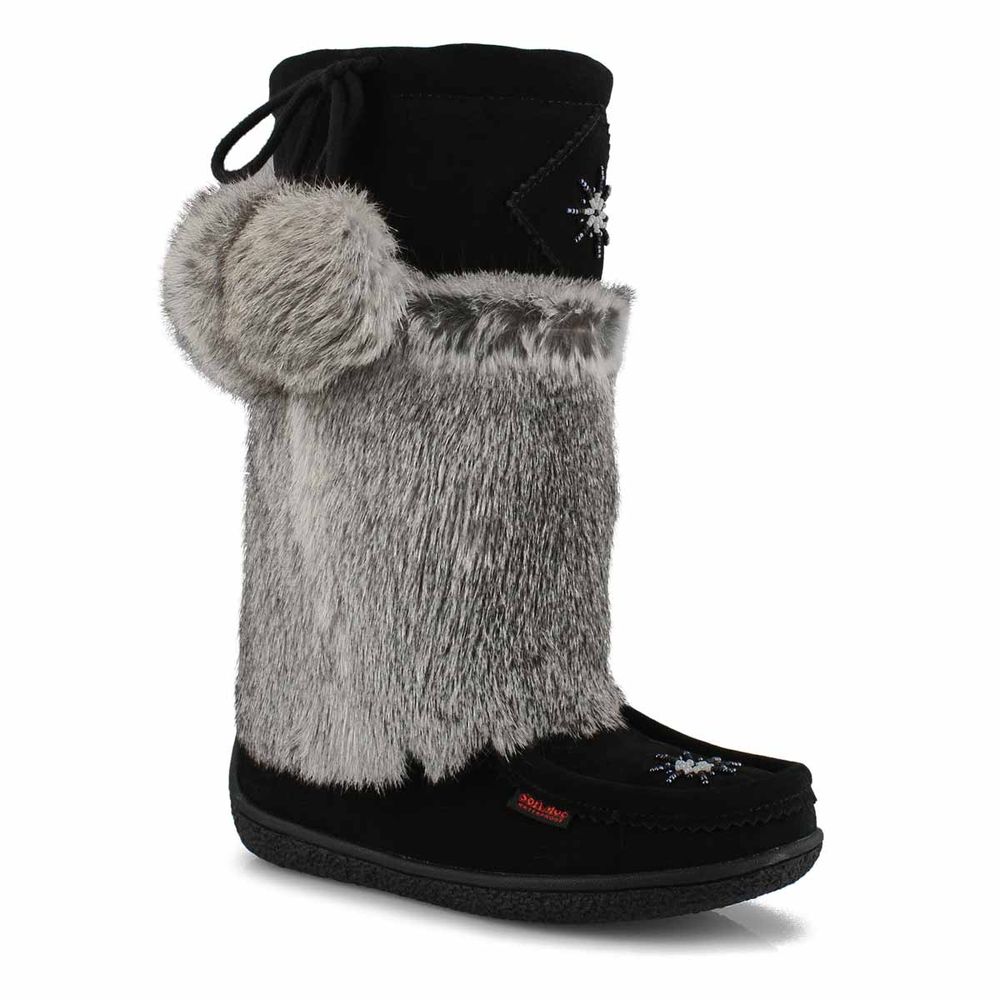 Womens Winter Niska 2 Waterproof SoftMocs - Black/Grey