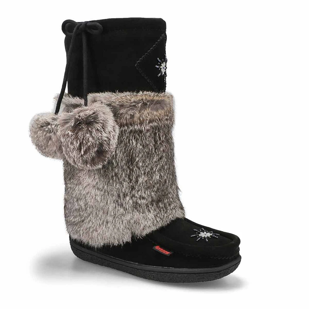 Womens Winter Niska 2 Waterproof SoftMocs - Black/Grey