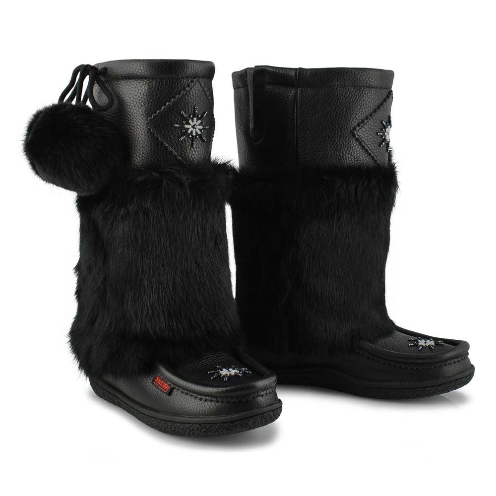 Womens Winter Niska 2 L Waterproof SoftMocs - Black/Black