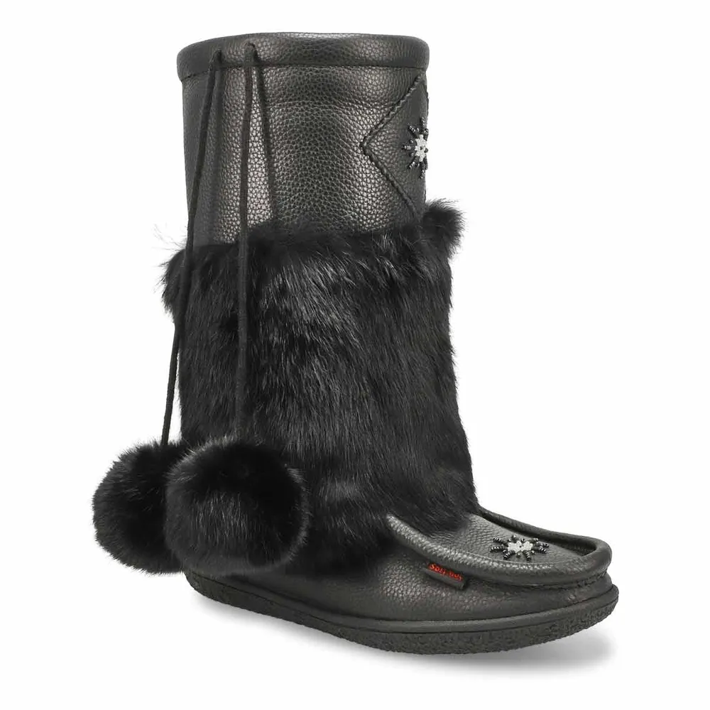 SoftMoc Womens Winter Niska 2 L Waterproof Mukluk - Black/Black