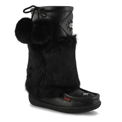 Womens Winter Niska 2 L Waterproof SoftMocs - Black/Black