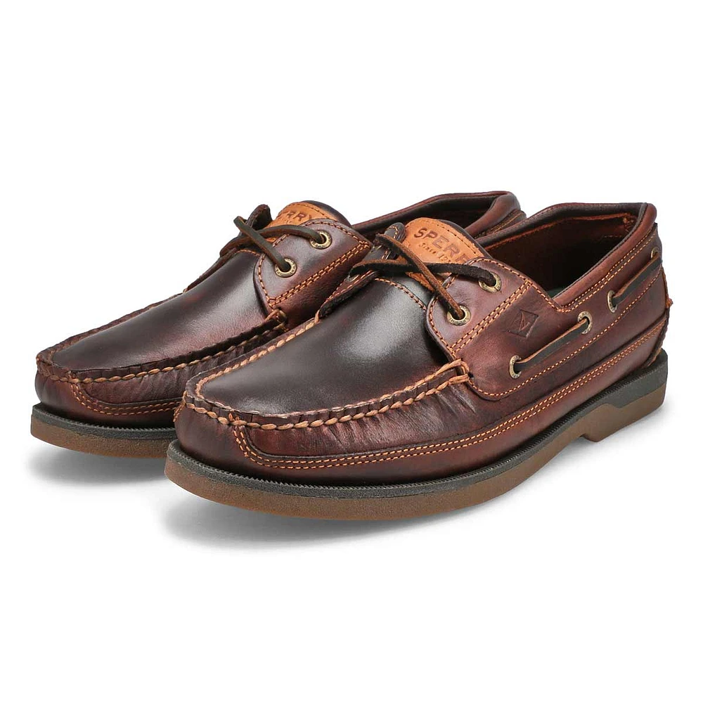 Chaussures bateau MAKO, cuir amaretto, hommes