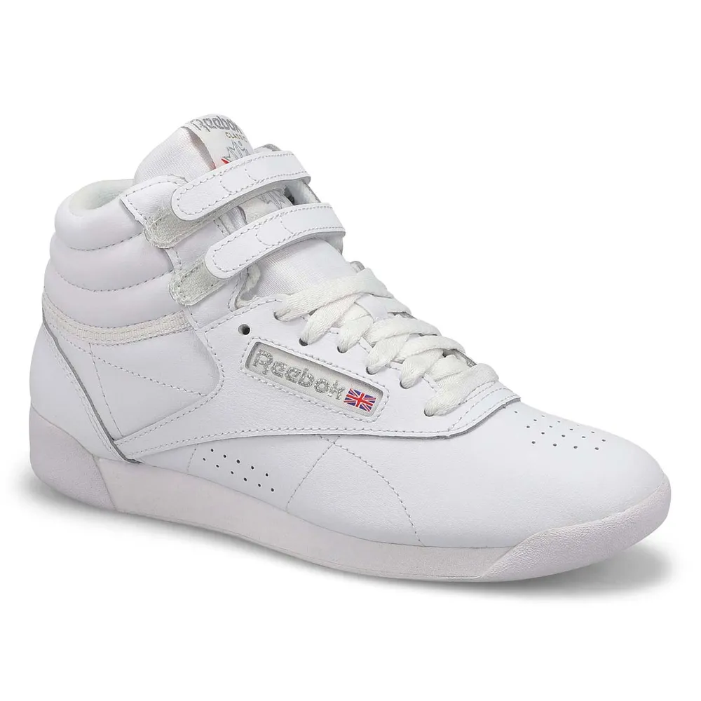 Women's Freestyle Hi Sneaker -White/Silver