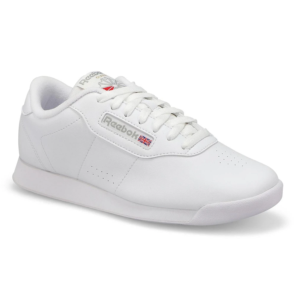 Women's Princess Co Lace Up WIDE Sneaker - White