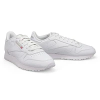 Women's Classic Leather Sneaker - White/ Grey