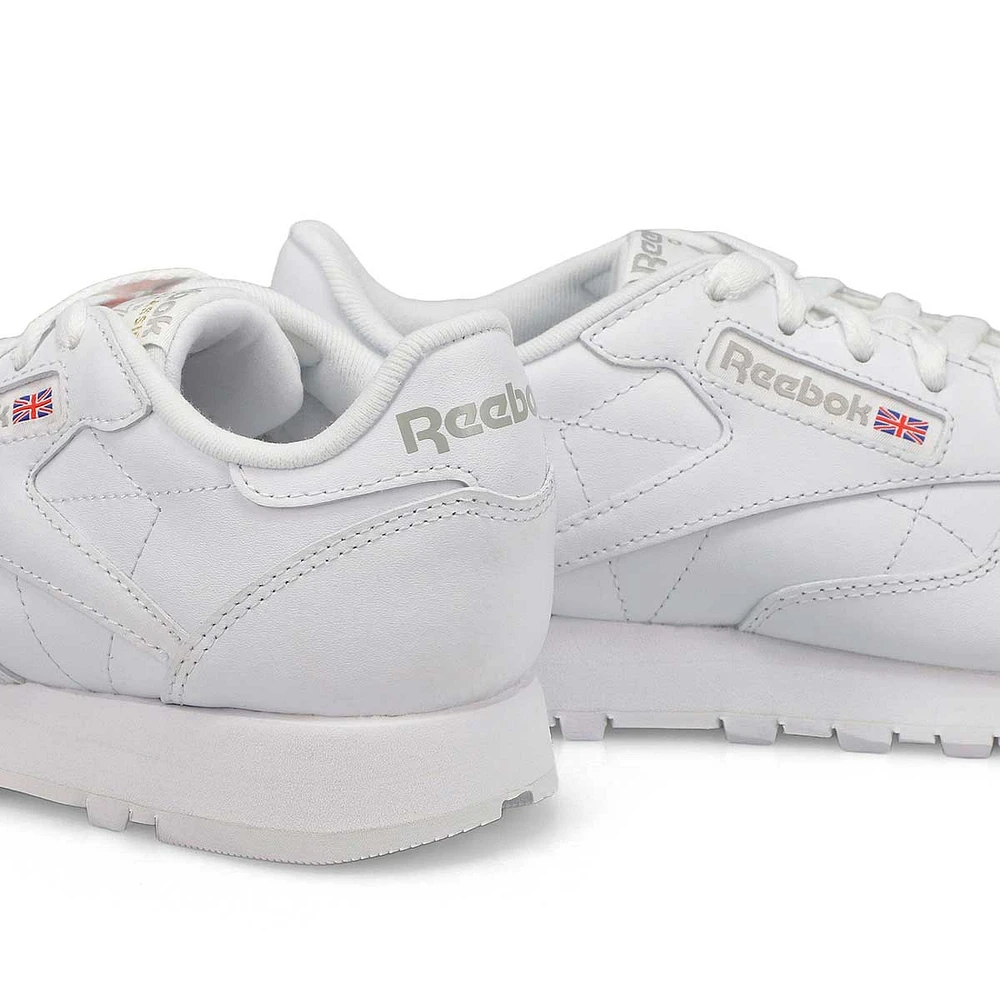 Women's Classic Leather Sneaker - White/ Grey