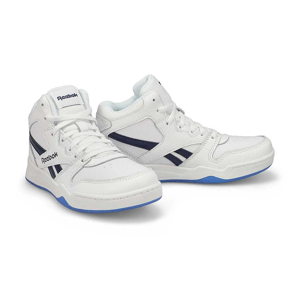 Kids'  BB4500 Mid High Top Sneaker - White/Navy/Ic