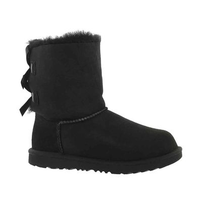 Girl's Bailey Bow II Sheepskin Boot - Black