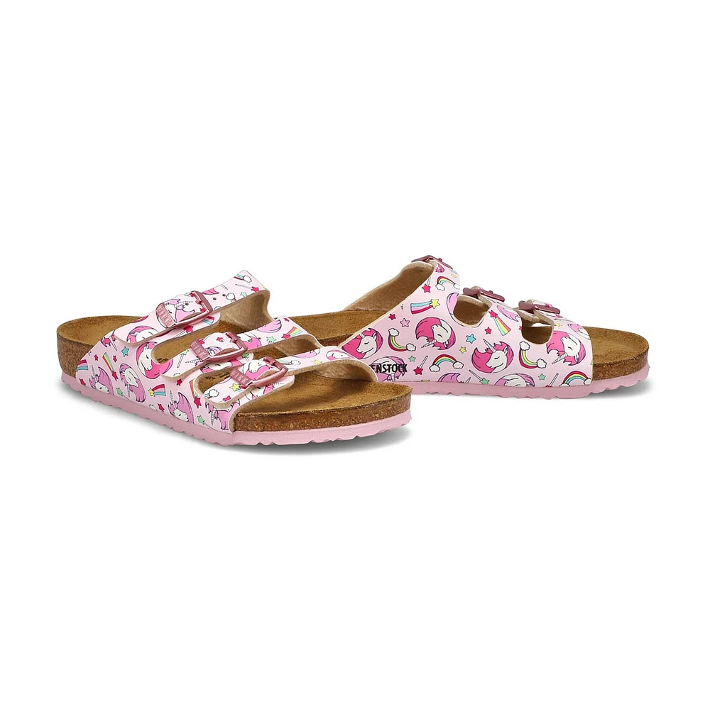 Girls' Florida Birko-Flor Narrow Sandal - Unicorn