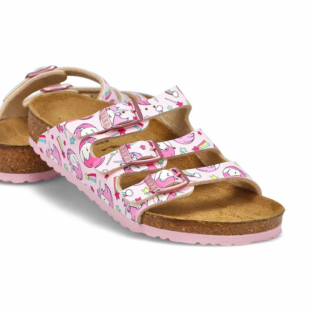 Girls' Florida Birko-Flor Narrow Sandal - Unicorn