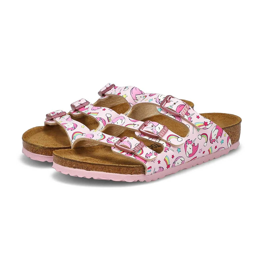 Girls' Florida Birko-Flor Narrow Sandal - Unicorn