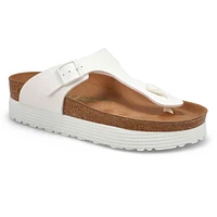 Women's Gizeh Birko-Flor Vegan Platform Thong Sand