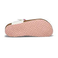 Sandales GIZEH, blanc verni, filles - Étroit