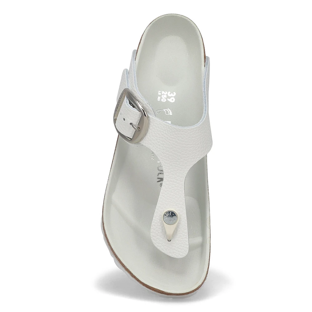 Women's Gizeh Big Buckle Oiled Leather Thong Sanda