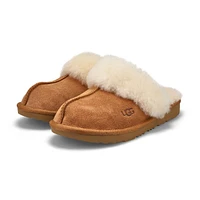 Girl's Cozy II Sheepskin Slipper - Chestnut