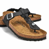 Women's Gizeh Braid Oiled Leather Thong Sandal