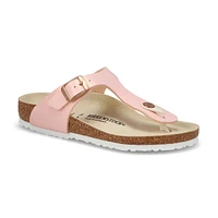 Tongs étroites en Birko-Flor GIZEH FLOWERS, blanc,