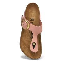 Women's Gizeh Big Buckle Oiled Leather Thong Sanda