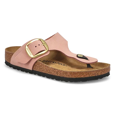 Women's Gizeh Big Buckle Oiled Leather Thong Sanda