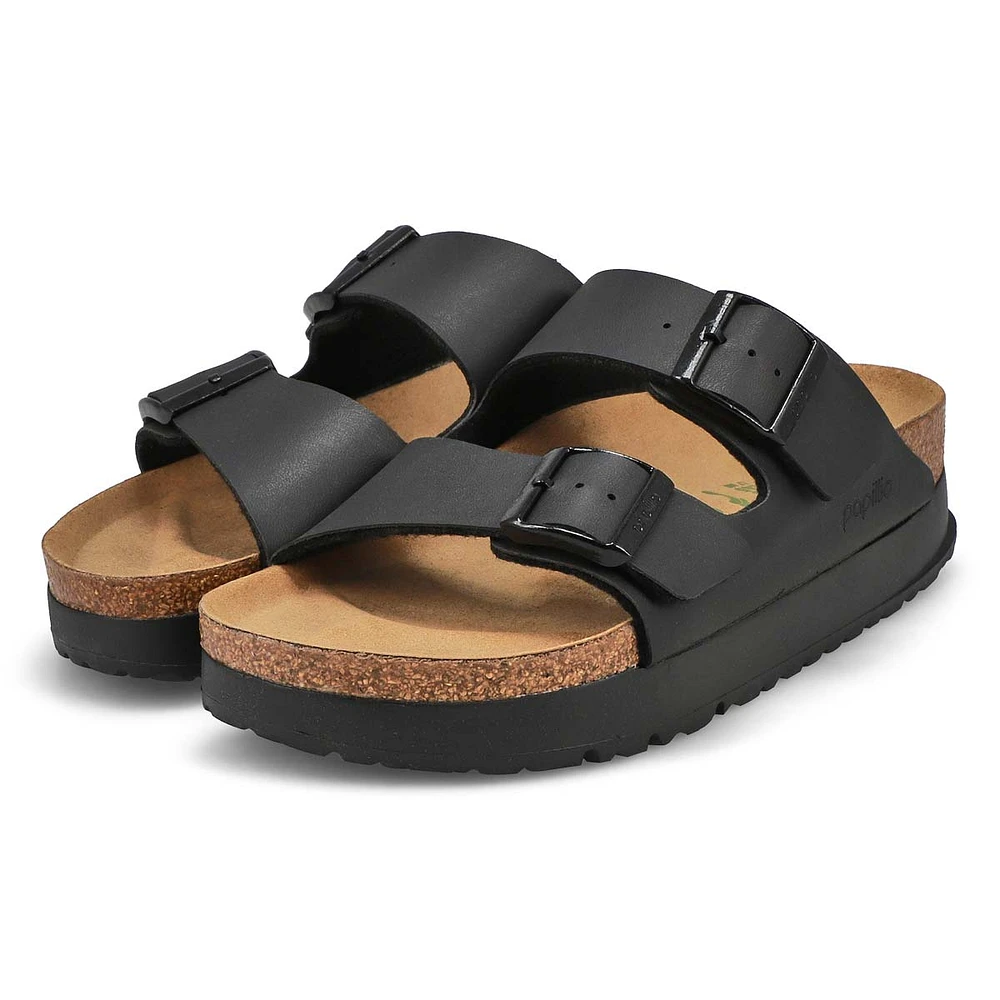 Women's Arizona Vegan Platform 2 Strap Narrow Sand