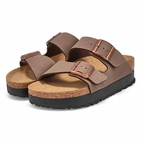 Women's Arizona Vegan Platform 2 Strap Narrow Sand