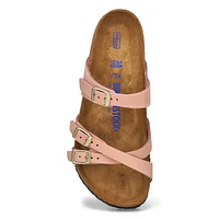 Sandale à assise souple FRANCA NUBUCK, rose, femme