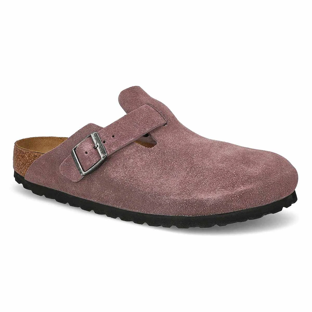 Women's Boston Soft Footbed Suede  Clog - Mink