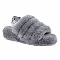 Women's Fluff Yeah Sheepskin Slipper - Charcoal