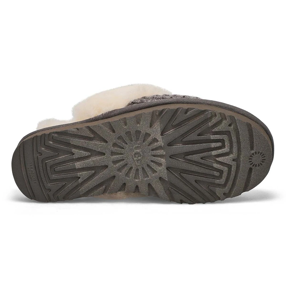 Women's Cozy Slip On Slipper -Charcoal