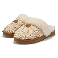 Women's Cozy Slip On Slipper -Charcoal