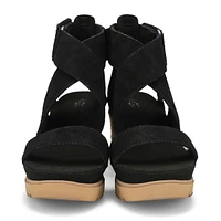 Sandale compensÃ©e ILEANA WEDGE, noir, femmes