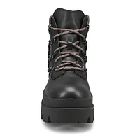 Women's Brisbane Lace up Platform Boot - Black