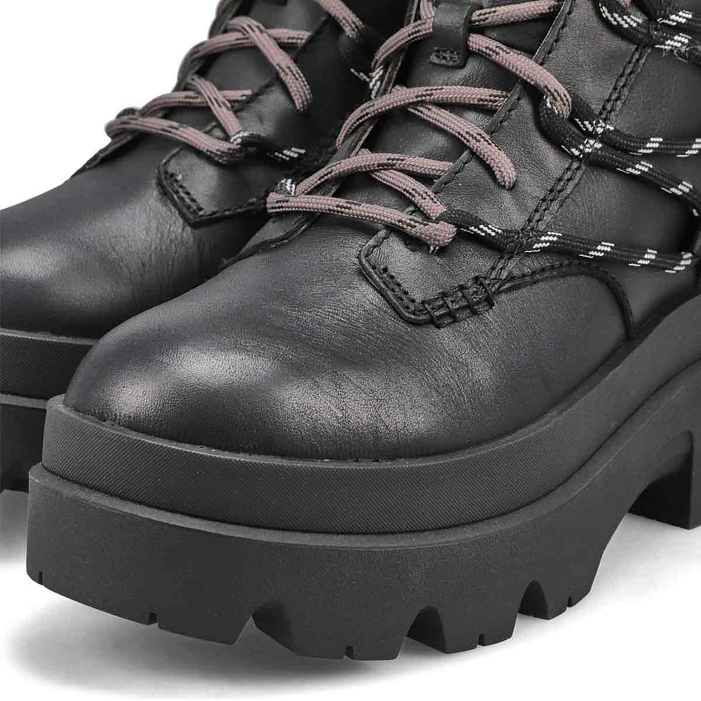 Women's Brisbane Lace up Platform Boot - Black