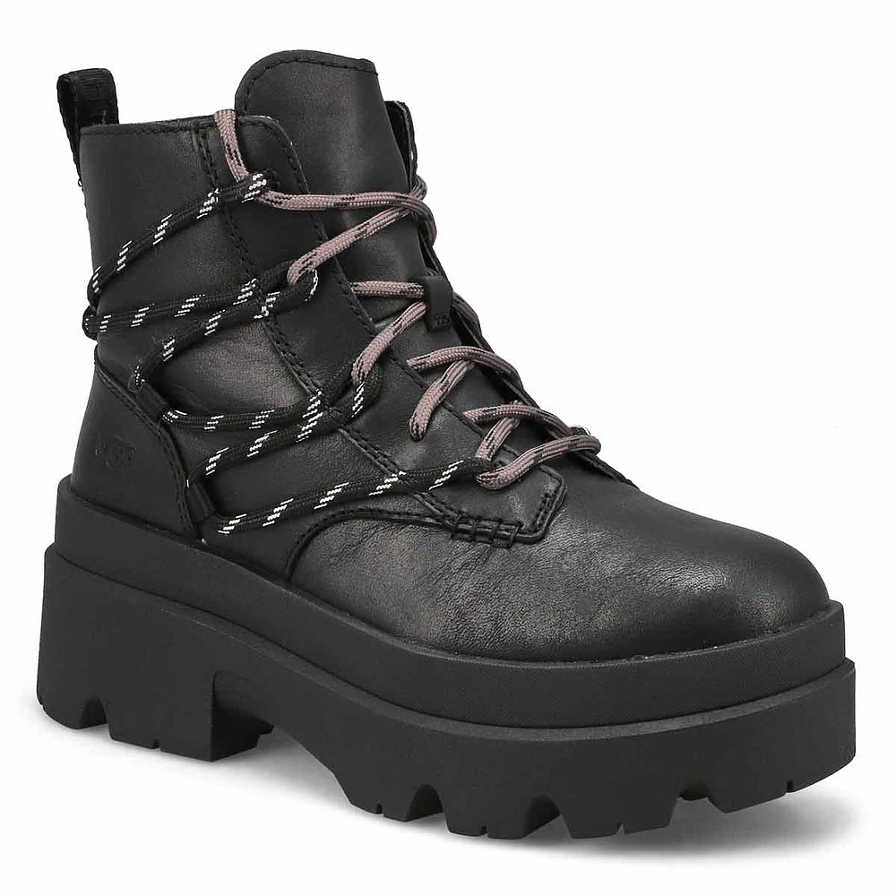 Women's Brisbane Lace up Platform Boot - Black