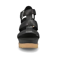 Sandale compensÃ©e ABBOT WEDGE, noir, femmes