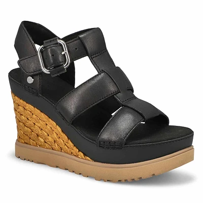 Sandale compensÃ©e ABBOT WEDGE, noir, femmes