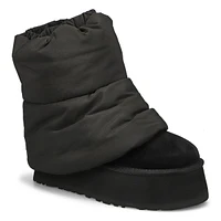 Women's  Classic Mini Dipper Puffer Boot - Black/B