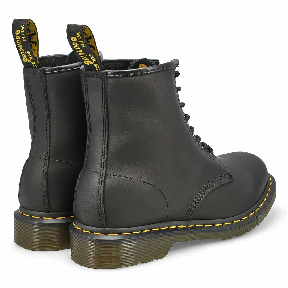 Bottes à 8 œillets 1460, cuir mat, noir, hommes