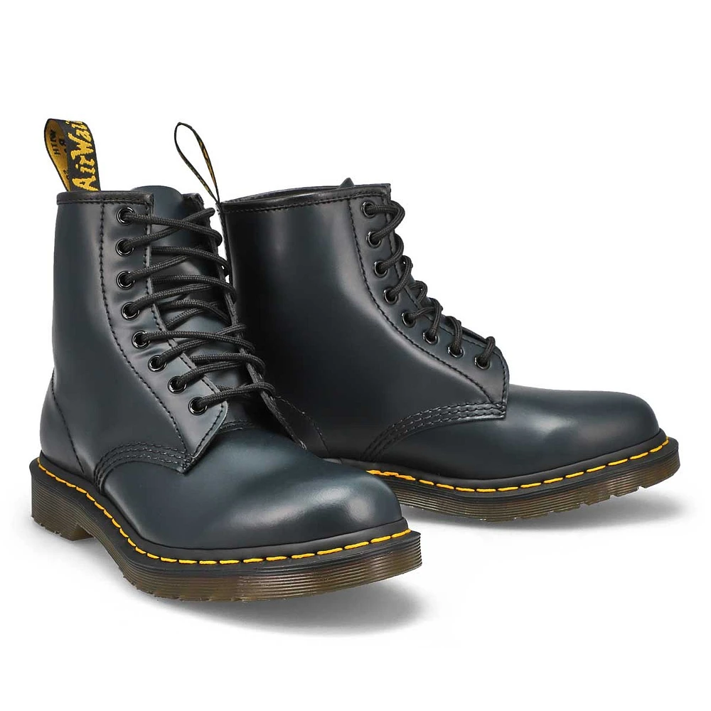 Bottes à 8 œillets 1460, cuir lisse, noir, hommes