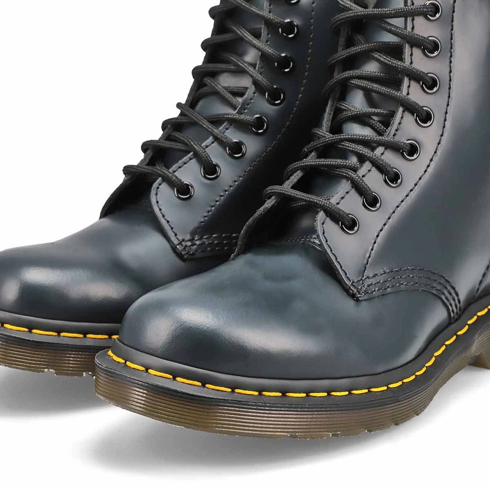 Bottes à 8 œillets 1460, cuir lisse, noir, hommes