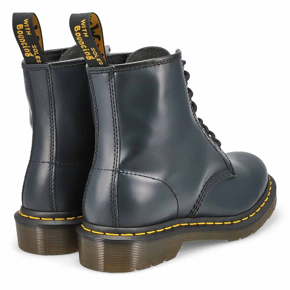 Bottes à 8 œillets 1460, cuir lisse, noir, hommes