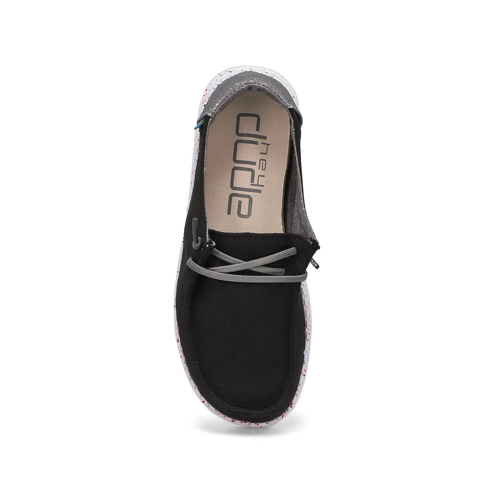 Girls Wendy Youth Casual Shoe-White/Leopard